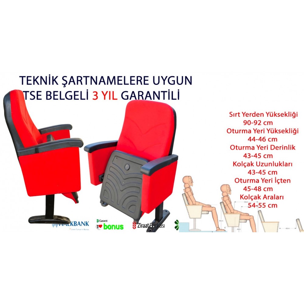 Katlanır Standart Konferans Koltuğu IK-017